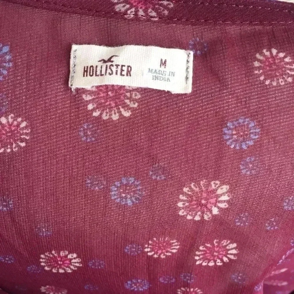 Hollister Burgundy Floral Tank Top - Picture 6 of 6